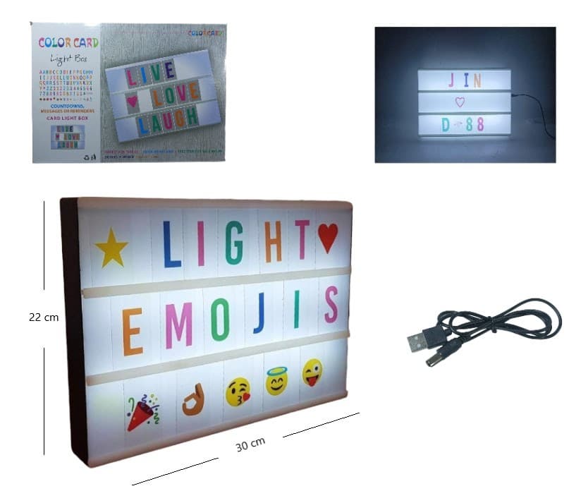 CARTEL LUMINOSO LED LETRAS A4