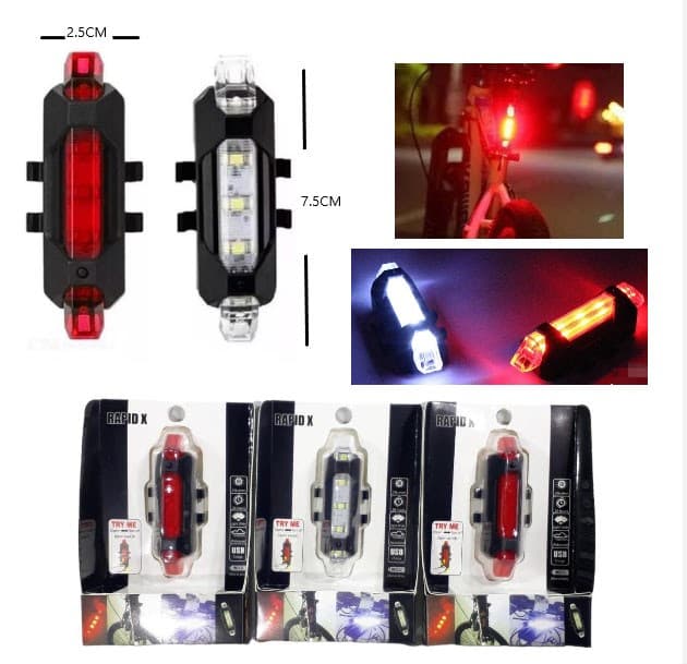 LUZ PARA BICI RECARGABLE X LED