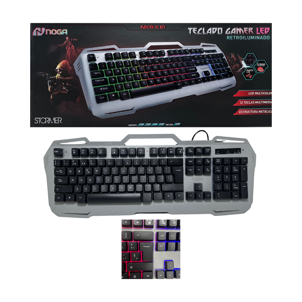 TECLADO MULTIMEDIA RETROILUMINADO NOGA